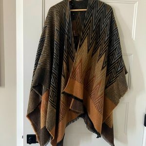 Multicolor poncho